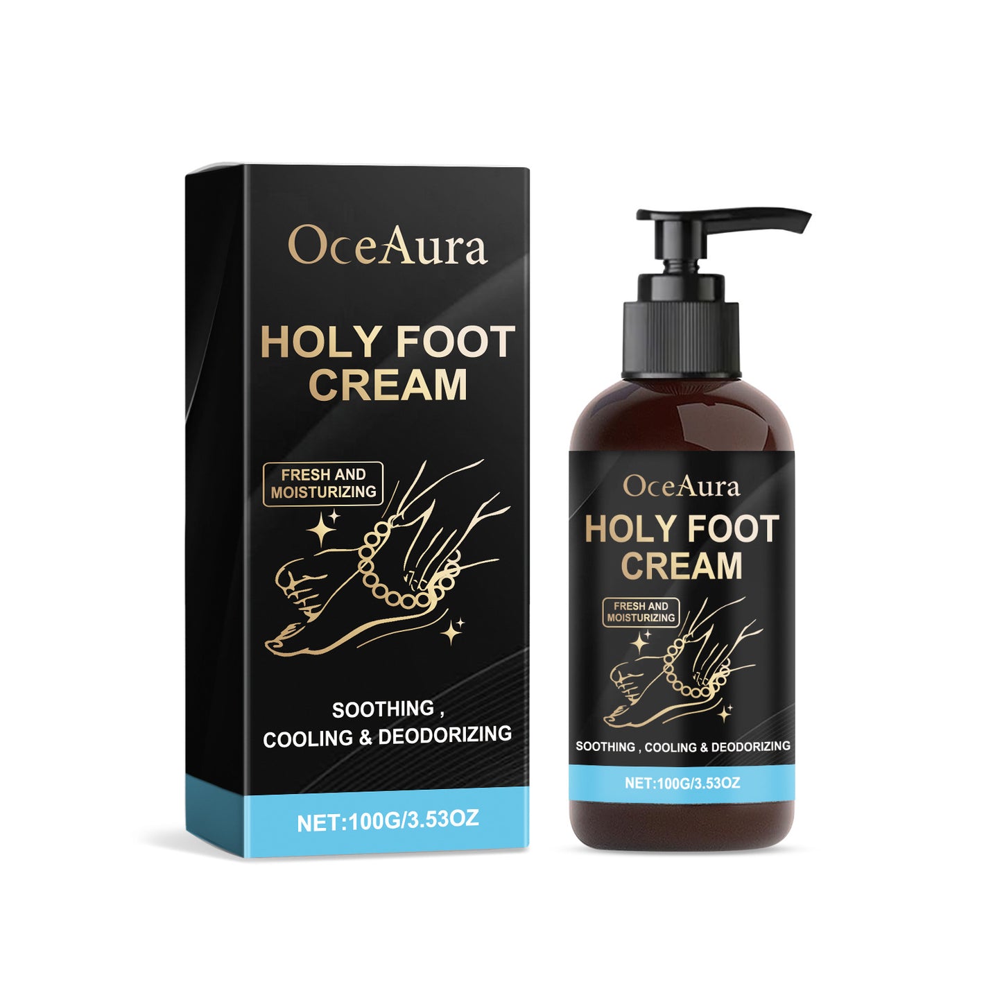 Crème de massage des talons fraîche et hydratante, soin des pieds et du cou.